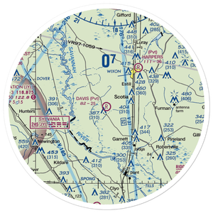 Davis Airport (SC12) VFR Sectional Sticker (30 mile)