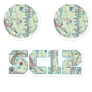 Davis Airport (SC12) VFR Sectional Sticker Pack