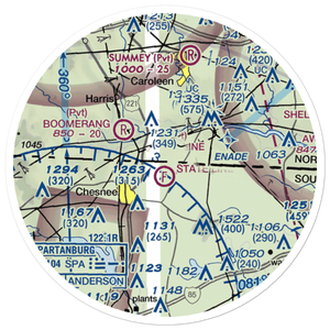 State Line Ultraport/Flightpark Ultralightport (SC10) VFR Sectional Sticker (20 mile)
