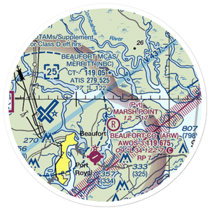 Laurel Hill Plantation Airport (SC05) VFR Sectional Sticker (20 mile)
