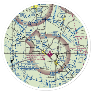 Sugar Hill Airport (SC01) VFR Sectional Sticker (30 mile)