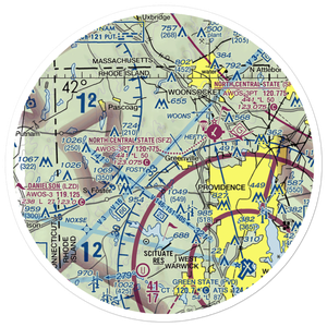Plouffe Landing Seaplane Base (RI28) VFR Sectional Sticker (30 mile)