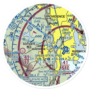 Mystery Farm Airport (RI20) VFR Sectional Sticker (20 mile)