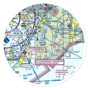 Wing-Over Farm Airport (RI07) VFR Sectional Sticker (30 mile)