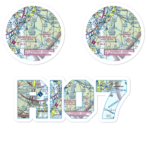 Wing-Over Farm Airport (RI07) VFR Sectional Sticker Pack