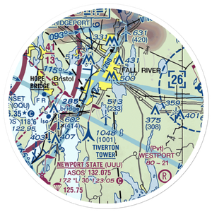 Tiverton Seaplane Base (RI06) VFR Sectional Sticker (20 mile)
