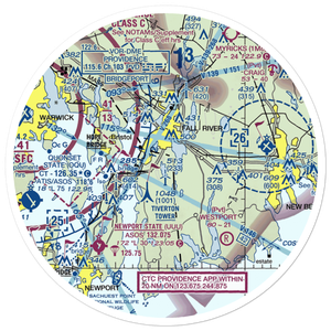 Tiverton Seaplane Base (RI06) VFR Sectional Sticker (30 mile)