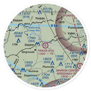 Travis Airport (PS98) VFR Sectional Sticker (20 mile)