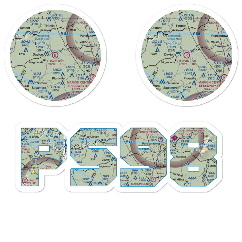 Travis Airport (PS98) VFR Sectional Sticker Pack 