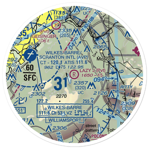 Lazy J. Ranch Airport (PS82) VFR Sectional Sticker (20 mile)