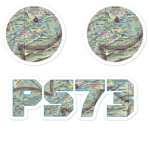 Poverty Airport (PS73) VFR Sectional Sticker Pack