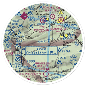 Cider Field (PS70) VFR Sectional Sticker (20 mile)