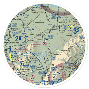Barnhart Airport (PS69) VFR Sectional Sticker (30 mile)