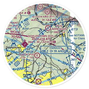 Buckingham Airport (PS68) VFR Sectional Sticker (20 mile)
