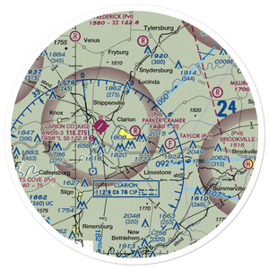 Parker-Cramer Airport (PS66) VFR Sectional Sticker (30 mile)