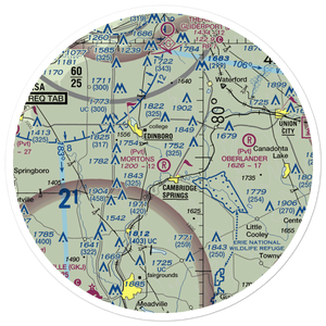 Morton's Airport (PS64) VFR Sectional Sticker (30 mile)