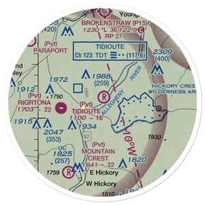 Tidioute Airport (PS61) VFR Sectional Sticker (20 mile)