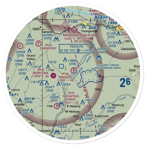 Tidioute Airport (PS61) VFR Sectional Sticker (30 mile)