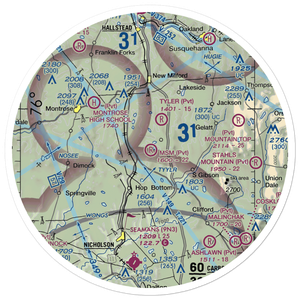 MSM Airport (PS50) VFR Sectional Sticker (30 mile)