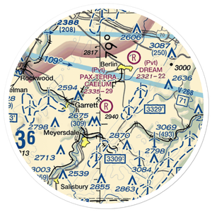 Pax-Terra Caelum Airport (58PA) VFR Sectional Sticker (20 mile)