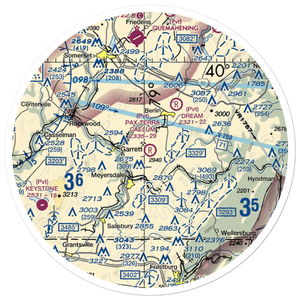Pax-Terra Caelum Airport (58PA) VFR Sectional Sticker (30 mile)