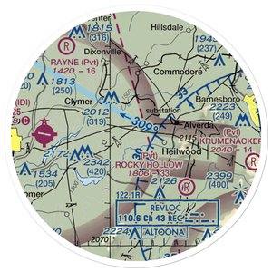Downes Airport (PS39) VFR Sectional Sticker (20 mile)