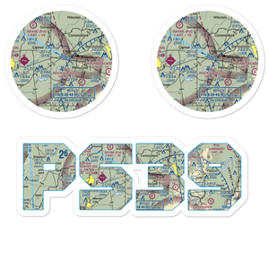 Downes Airport (PS39) VFR Sectional Sticker Pack