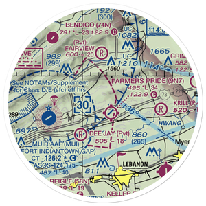 Dutch Country Egg Farms Airport (PS35) VFR Sectional Sticker (20 mile)