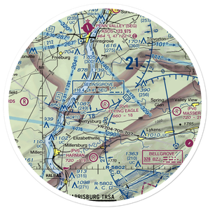 Flying Eagle Airport (PS21) VFR Sectional Sticker (30 mile)