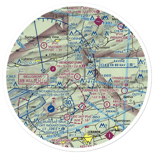 Fairview Farm Airfield (PS20) VFR Sectional Sticker (30 mile)