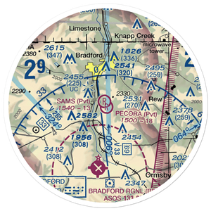 Pecora Field (PS18) VFR Sectional Sticker (20 mile)