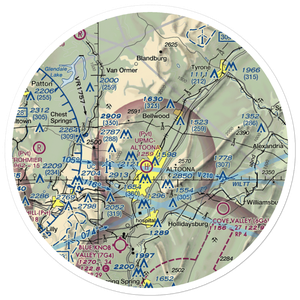 Vicars Private Airport (PS15) VFR Sectional Sticker (30 mile)