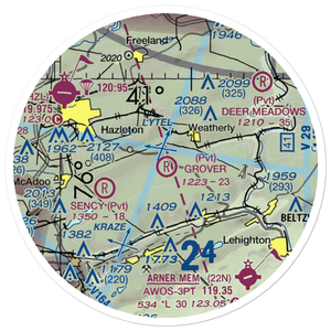 Grover Airport (PS12) VFR Sectional Sticker (20 mile)