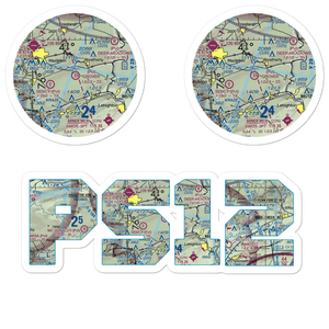 Grover Airport (PS12) VFR Sectional Sticker Pack