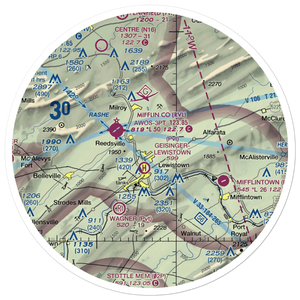 Mc Cardle Farm Airport (PS11) VFR Sectional Sticker (30 mile)