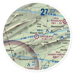Snook Airport (PS06) VFR Sectional Sticker (20 mile)