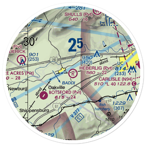 Heberlig Airport (PS02) VFR Sectional Sticker (20 mile)