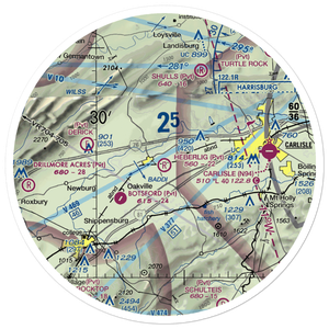 Heberlig Airport (PS02) VFR Sectional Sticker (30 mile)
