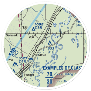 Possum Grape Exit (POSG) VFR Sectional Sticker (20 mile)