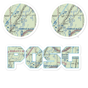 Possum Grape Exit (POSG) VFR Sectional Sticker Pack