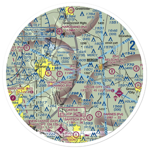 Lackawannock Airport (PN99) VFR Sectional Sticker (30 mile)