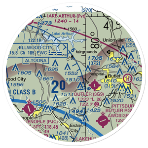 Brandon Airport (PN85) VFR Sectional Sticker (20 mile)