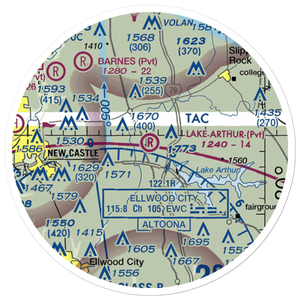 Lake Arthur Field (PN84) VFR Sectional Sticker (20 mile)