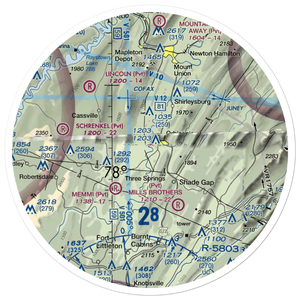 Beers Farm Airport (PN73) VFR Sectional Sticker (30 mile)