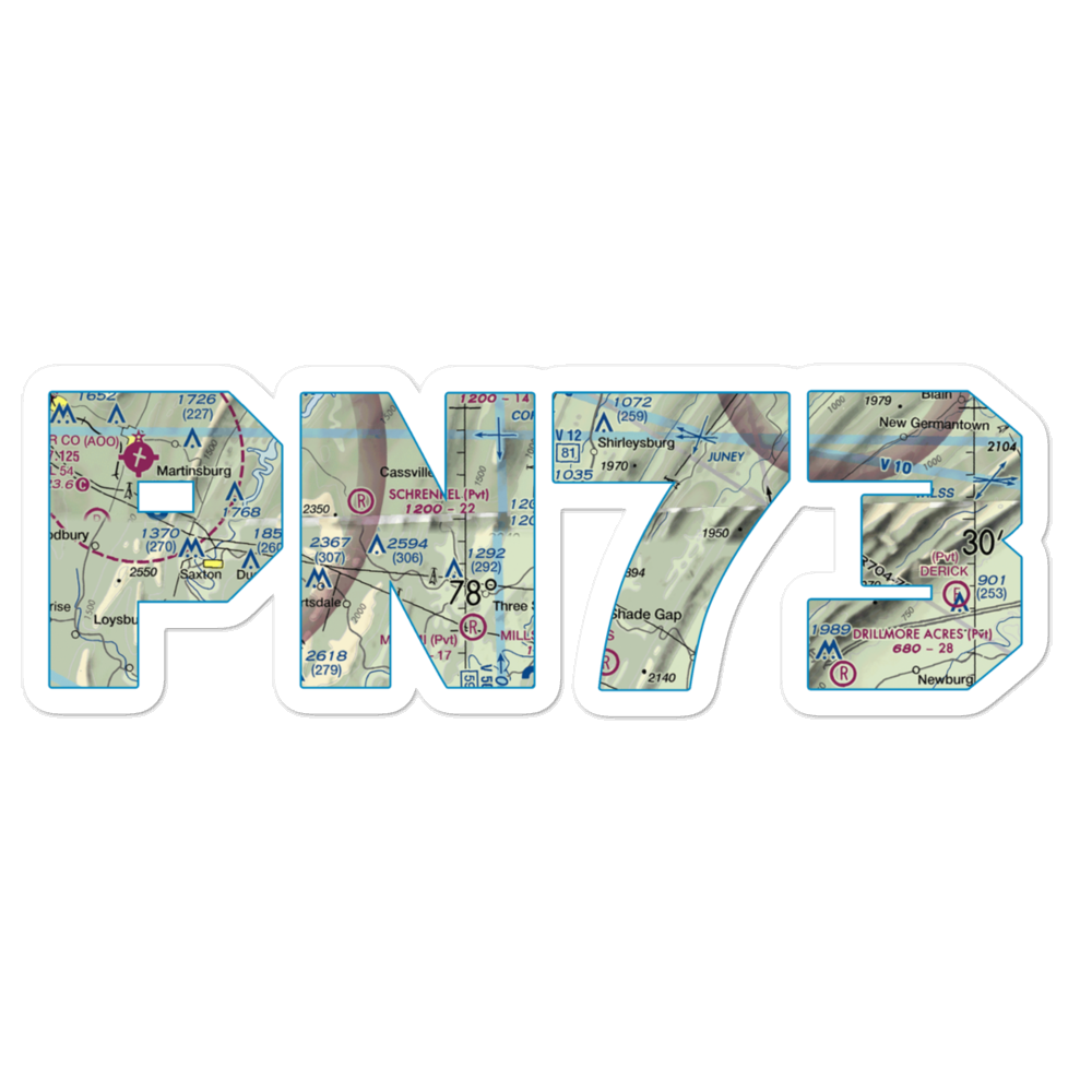 Beers Farm Airport (PN73) VFR Sectional Sticker 