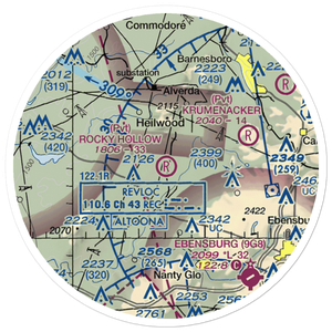 Rocky Hollow Field (PN72) VFR Sectional Sticker (20 mile)