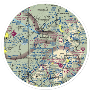 Rocky Hollow Field (PN72) VFR Sectional Sticker (30 mile)