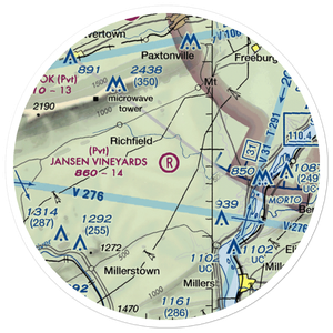 Jansen Vineyards Airport (PN71) VFR Sectional Sticker (20 mile)