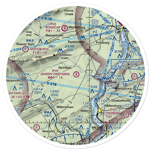 Jansen Vineyards Airport (PN71) VFR Sectional Sticker (30 mile)