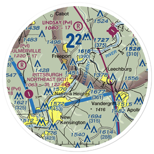 Deer Lakes Seaplane Base (PN65) VFR Sectional Sticker (20 mile)